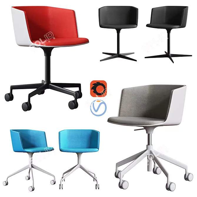 Modern LaPalma CUT Chair 3D model image 1