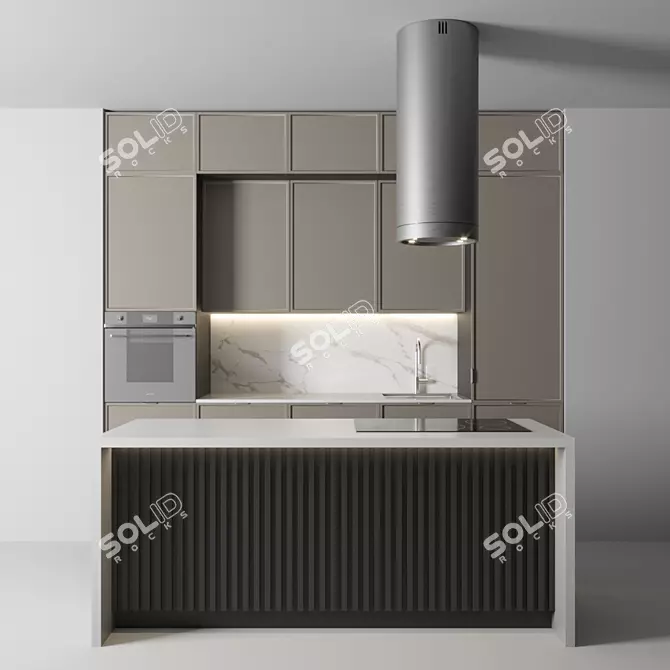 Modern Kitchen Design 3D model image 1