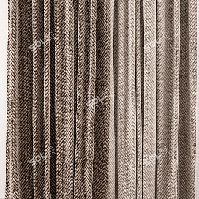 Elegant Curtain Design 3D model image 2