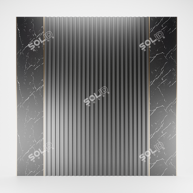 Sleek Wall Panel: 3892 Polys 3D model image 1