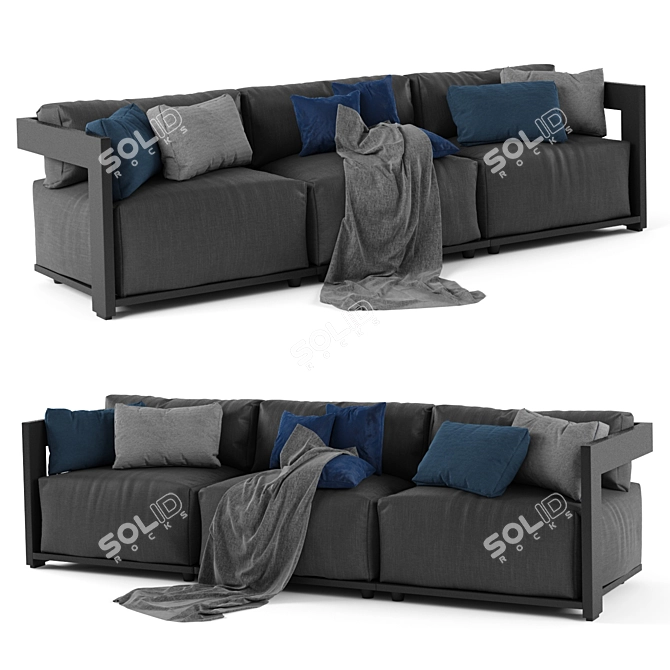 Elegant Meridiani CLAUD Sofa 3D model image 1