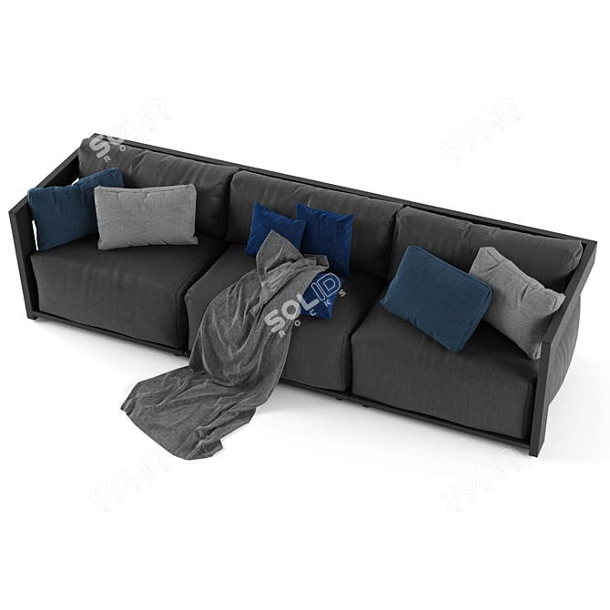Elegant Meridiani CLAUD Sofa 3D model image 3