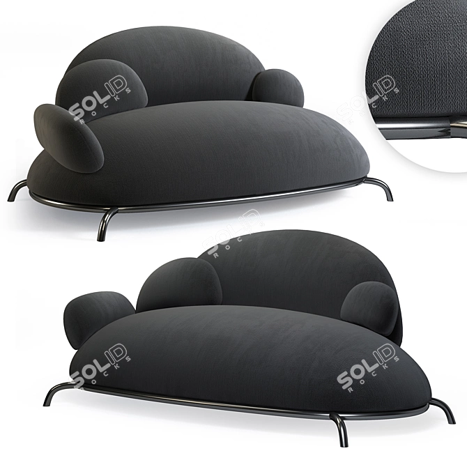 Valun Modern Sofa: Stylish and Comfortable 3D model image 2