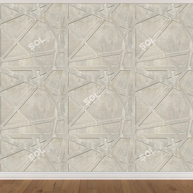 Seamless Wallpaper Set 1070 | 3 Colors 3D model image 3