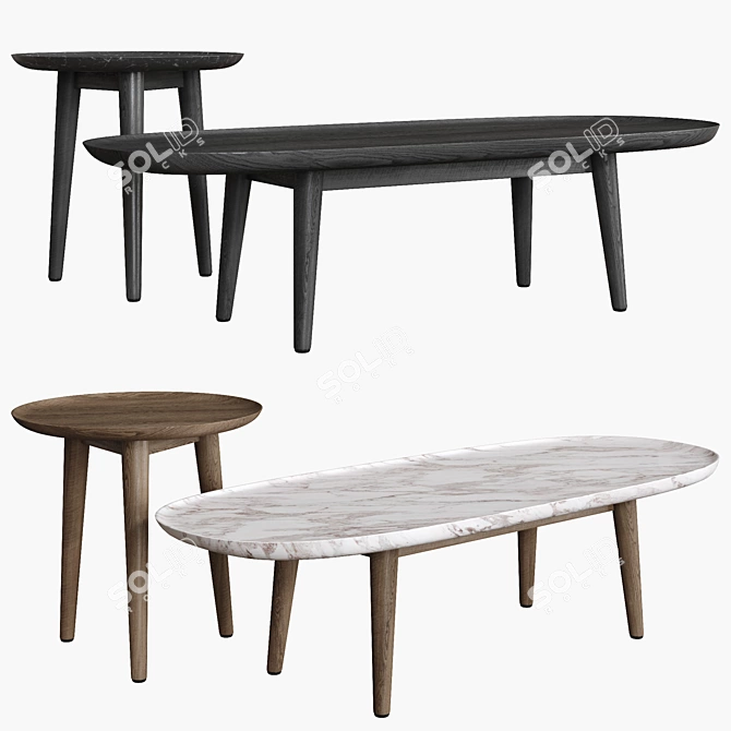 Sleek and Stylish Poliform Mad Coffee Table 3D model image 1