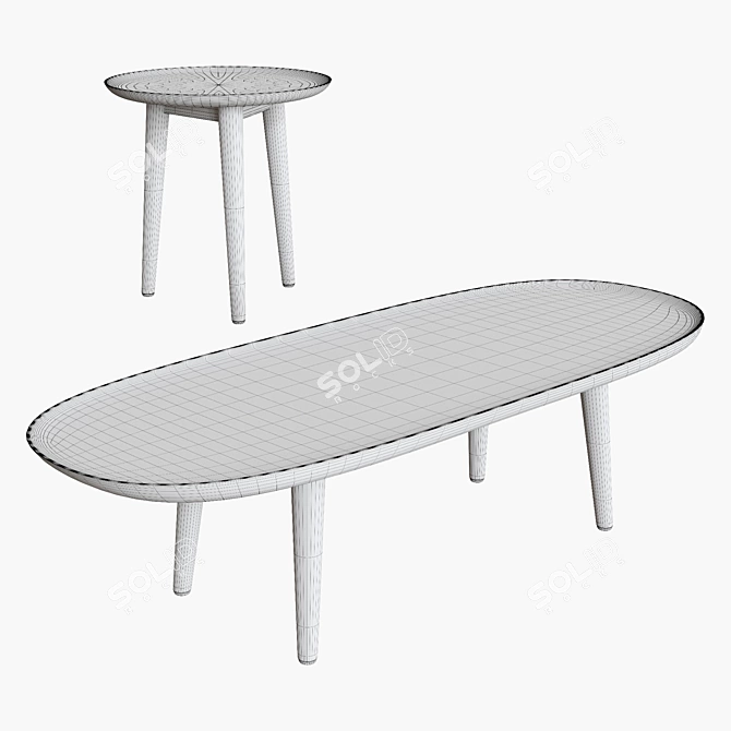 Sleek and Stylish Poliform Mad Coffee Table 3D model image 2