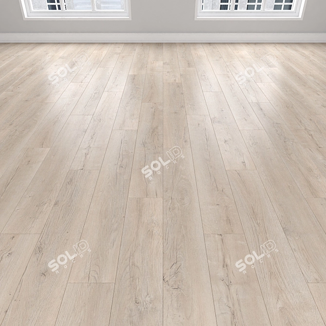 Oak Parquet Flooring: Herringbone, Linear, Chevron 3D model image 2