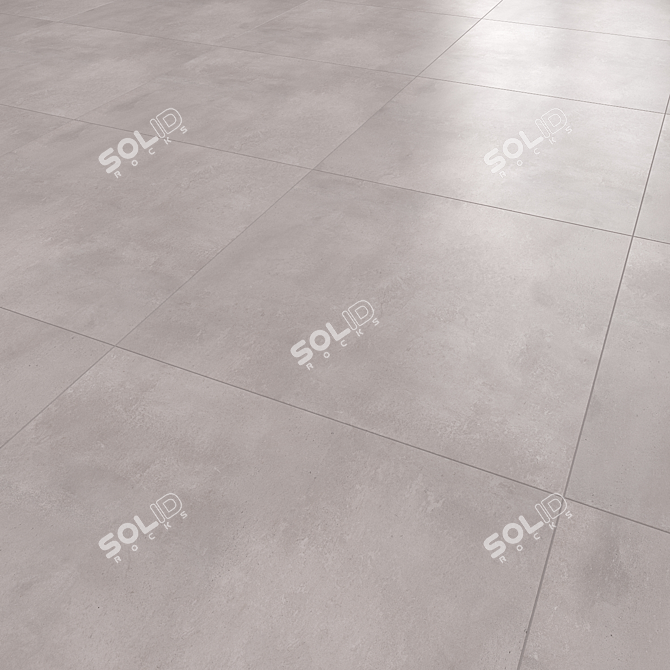 Oslo Grey Concrete Floor Tile 3D model image 1