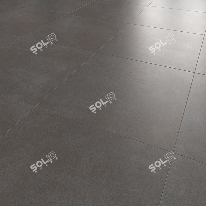 Denver Dark Gray Floor Tile | Concrete Texture | 600x600x8mm 3D model image 1