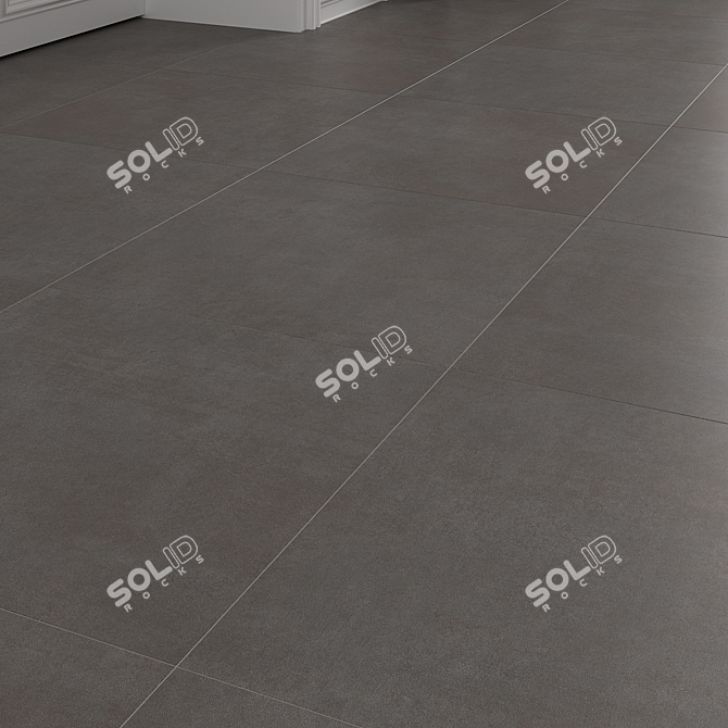 Denver Dark Gray Floor Tile | Concrete Texture | 600x600x8mm 3D model image 2