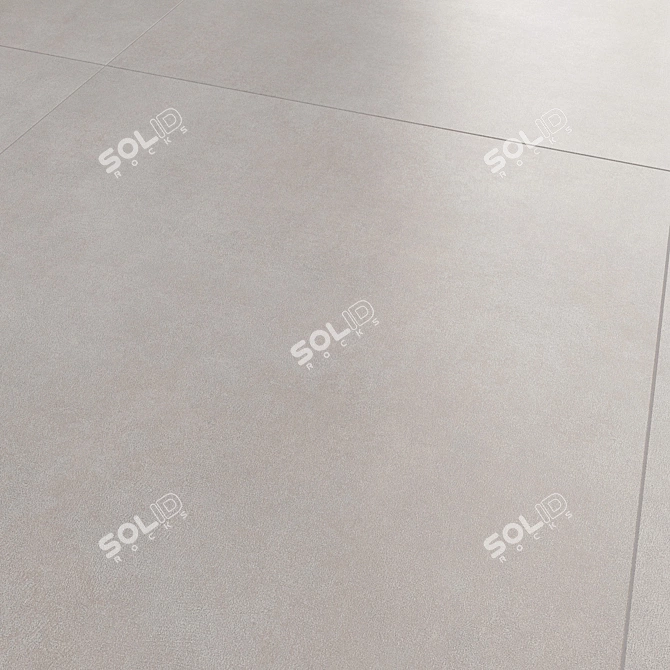 Denver Light Gray Concrete Floor Tiles 3D model image 3