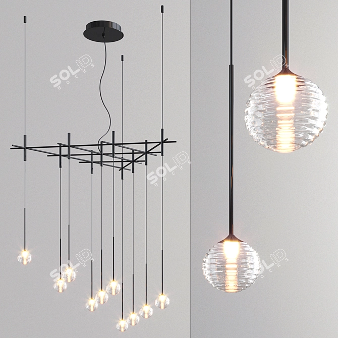 Vibia Algorithm Pendant Light 3D model image 1