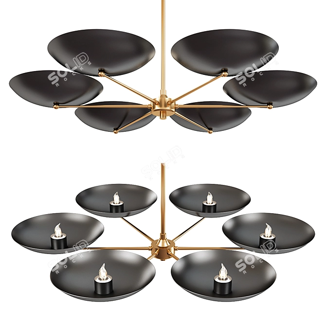 Elegant Griffith Chandelier - Exquisite Illumination 3D model image 1