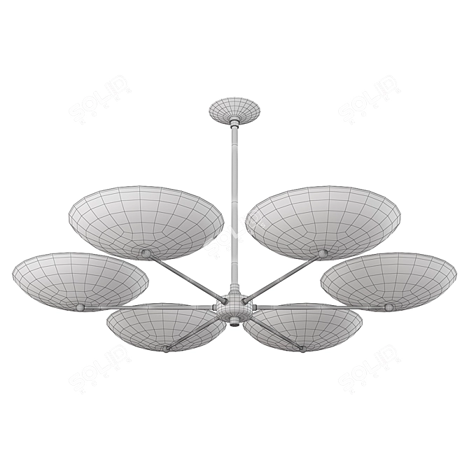 Elegant Griffith Chandelier - Exquisite Illumination 3D model image 2