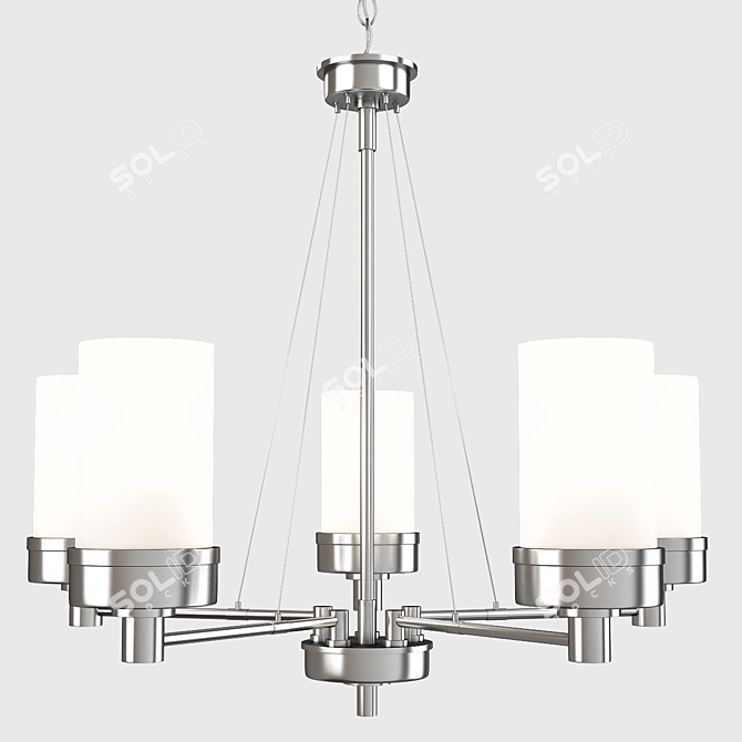 Urban Chic 5-Light Chandelier 3D model image 1