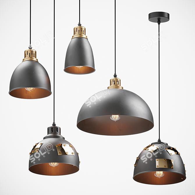 Elegant Pendant Lights Set by Arte Lamp 3D model image 1