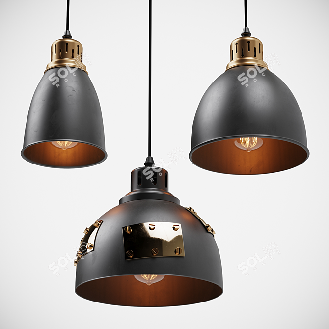 Elegant Pendant Lights Set by Arte Lamp 3D model image 3