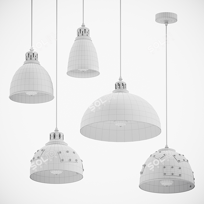 Elegant Pendant Lights Set by Arte Lamp 3D model image 4