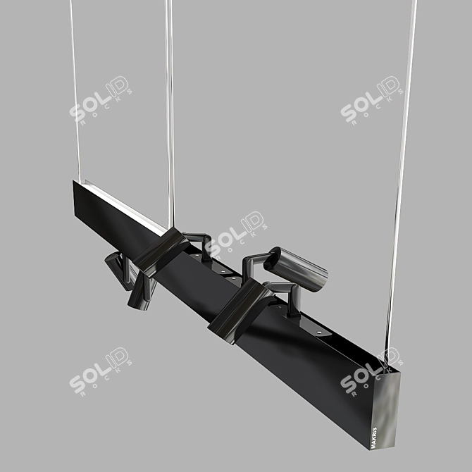 Modern LED Aluminium Pendant Lamp 3D model image 2