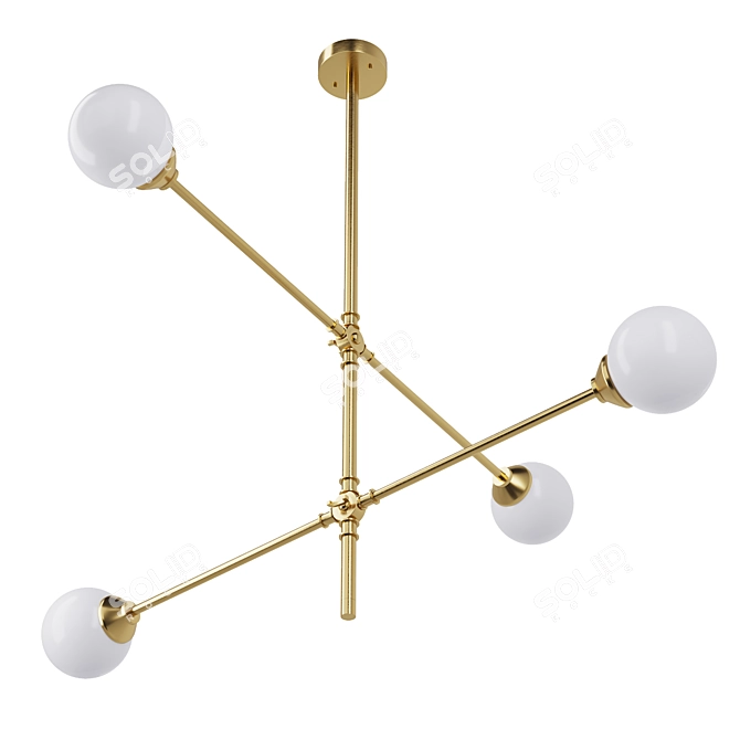 Pikarlights Brass & Steel Art Lamp 3D model image 1