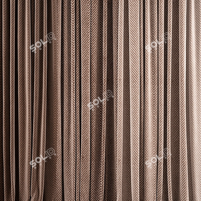 Detailed Curtain Model - 3ds max & Obj 3D model image 2