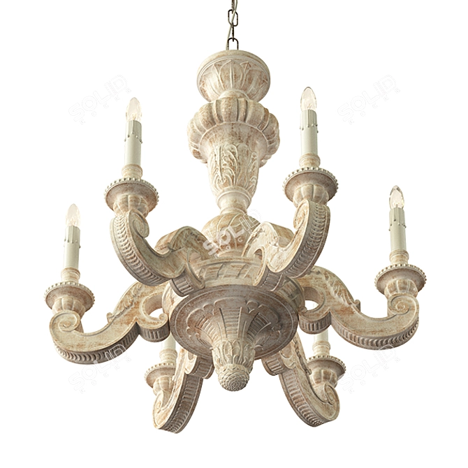 Odille Chandelier: Elegant Lighting Masterpiece 3D model image 3