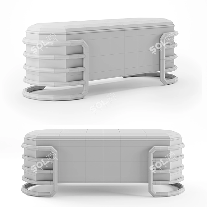 Modern Minimalist Eero Bench 3D model image 2