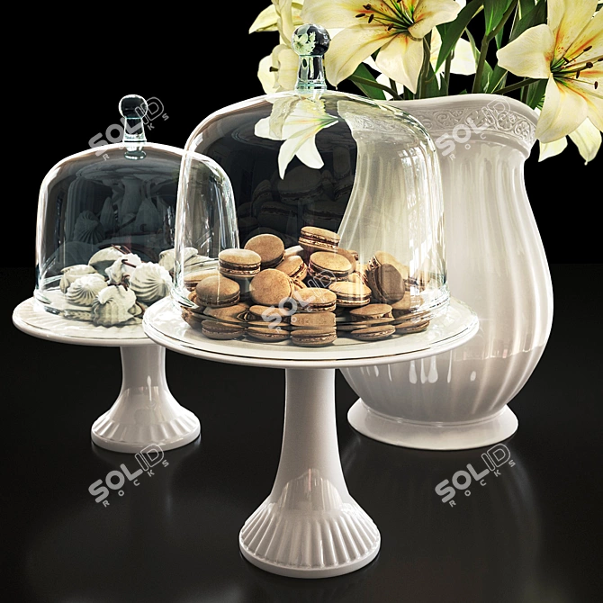 Elegant Flower Set: 3D Floral Decor 3D model image 3