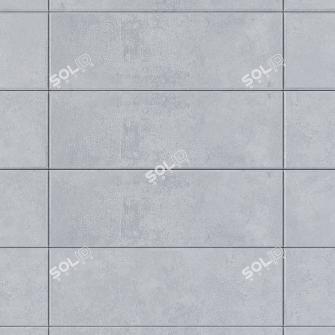 Suite Grey Concrete Wall Tiles 3D model image 2