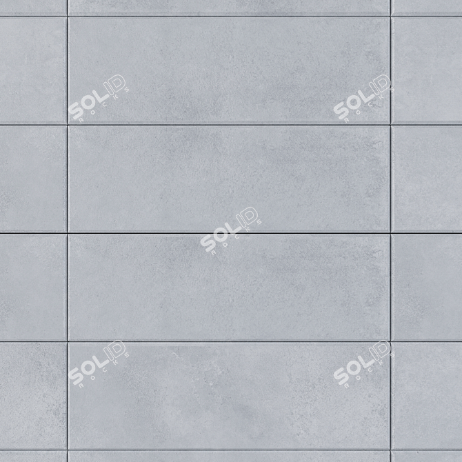 Concrete Suite Gray Wall Tiles 3D model image 2