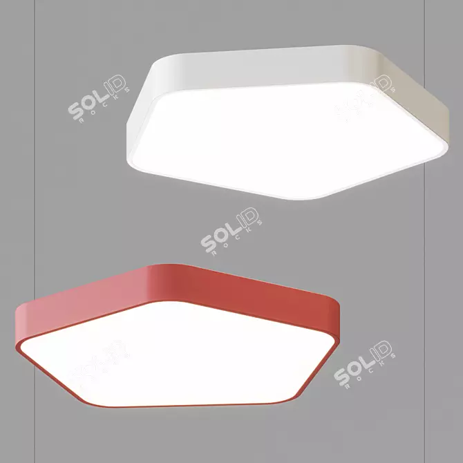 Scandi LED Ceiling Light 3D model image 1