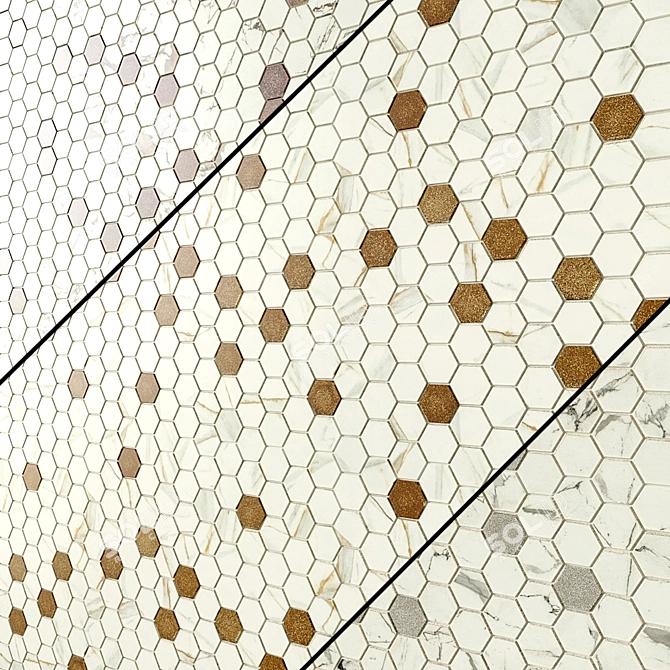 Daltile Uptown Glass Mosaic: Elegant and Versatile 3D model image 1