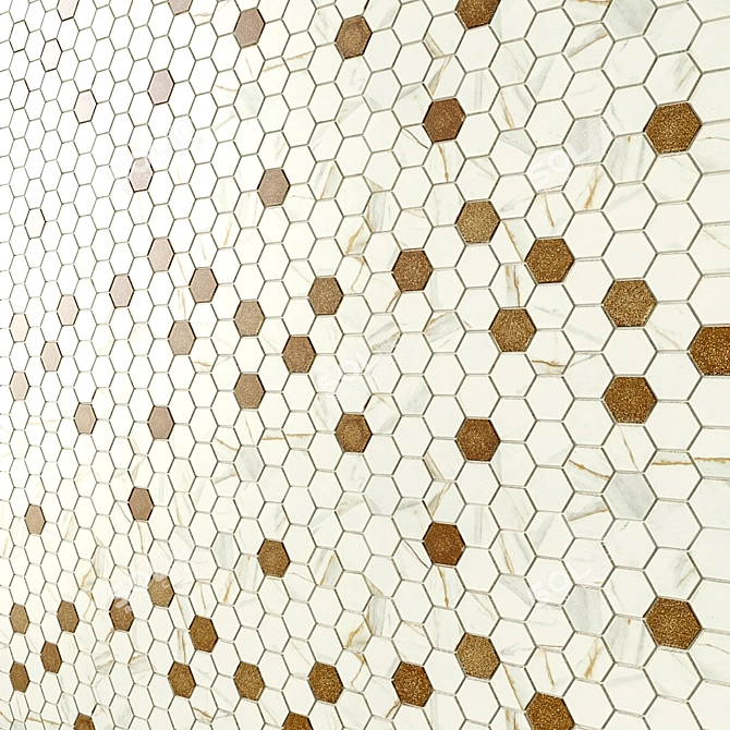 Daltile Uptown Glass Mosaic: Elegant and Versatile 3D model image 2