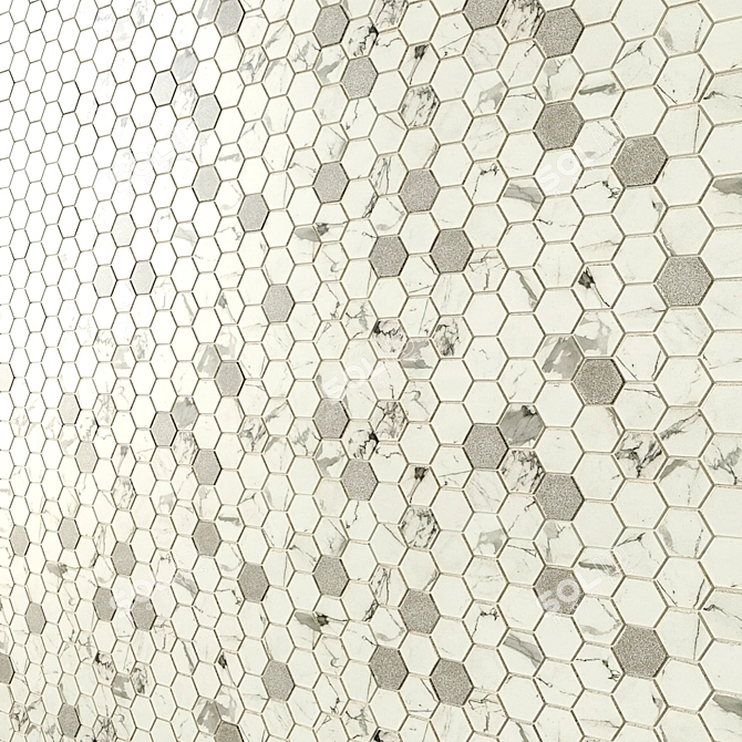 Daltile Uptown Glass Mosaic: Elegant and Versatile 3D model image 3