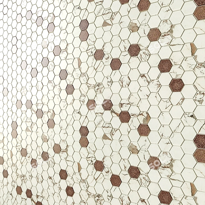 Daltile Uptown Glass Mosaic: Elegant and Versatile 3D model image 4