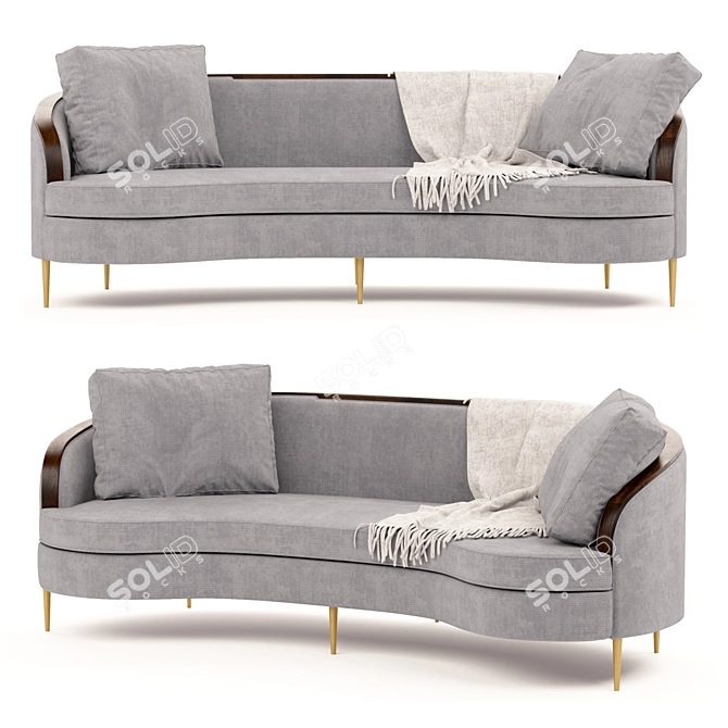 Modern Ava Sofa - Stylish Comfort. 3D model image 1