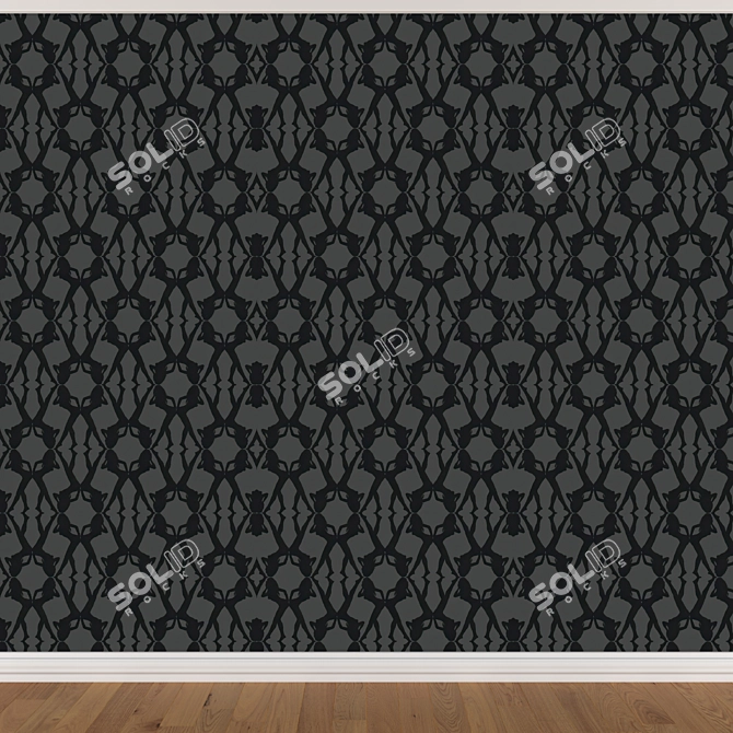 Seamless Wallpaper Set in 3 Colors 3D model image 2