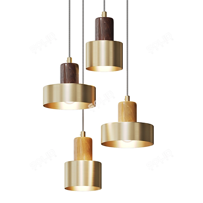 Elegant Pendant Lights Collection by Lampatron 3D model image 1