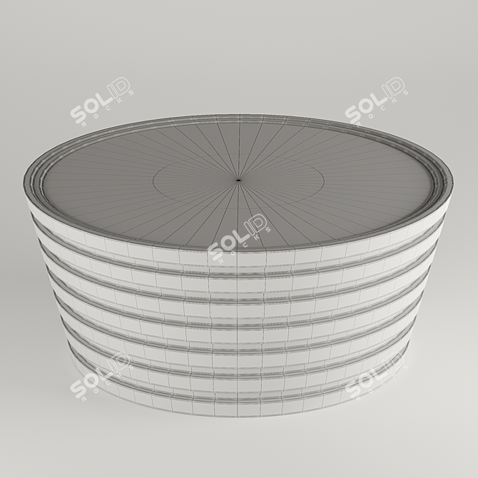  Circle Table: Stylish Millimeter-Sized Design 3D model image 3