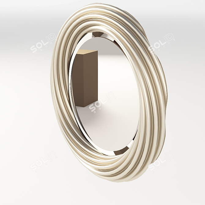 Sculpted Twisted Mirror Frame 3D model image 3