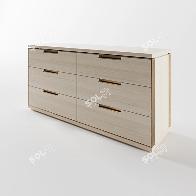 Sleek Fortis Drawer Cabinet | Holly Hunt 3D model image 2