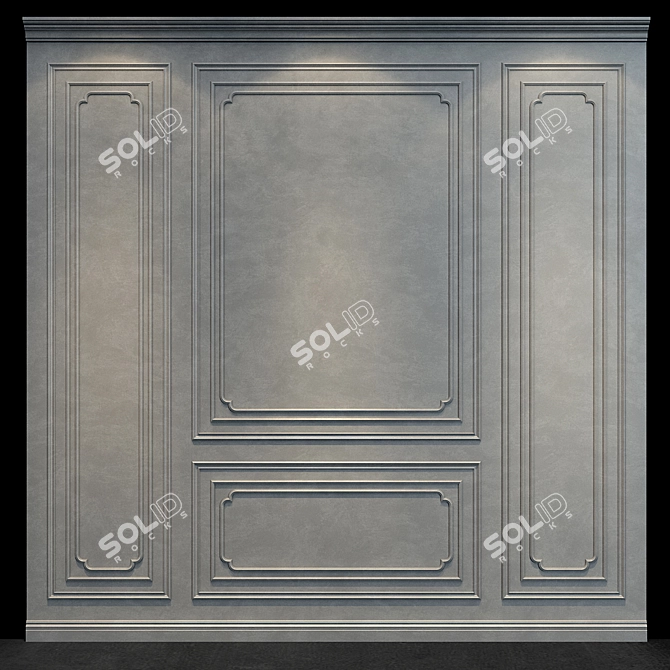 Contemporary 3D Wall Panel 3D model image 1