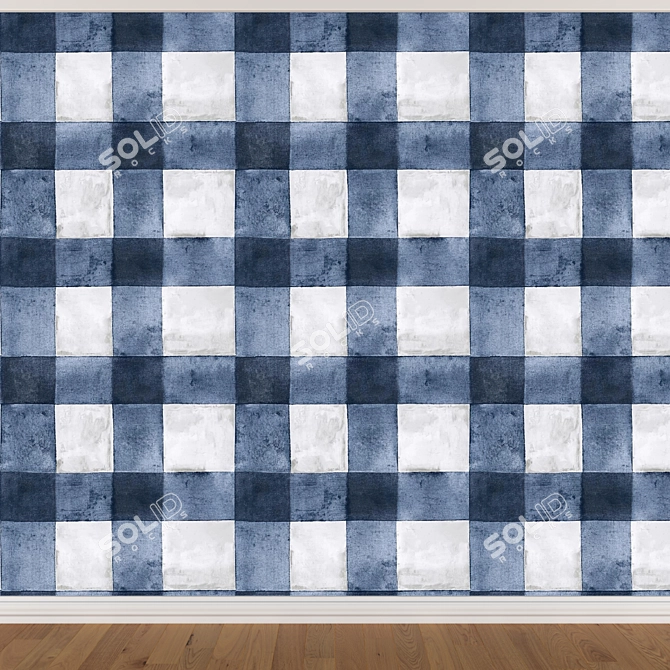 Seamless Wallpaper Set in 3 Colors 3D model image 4