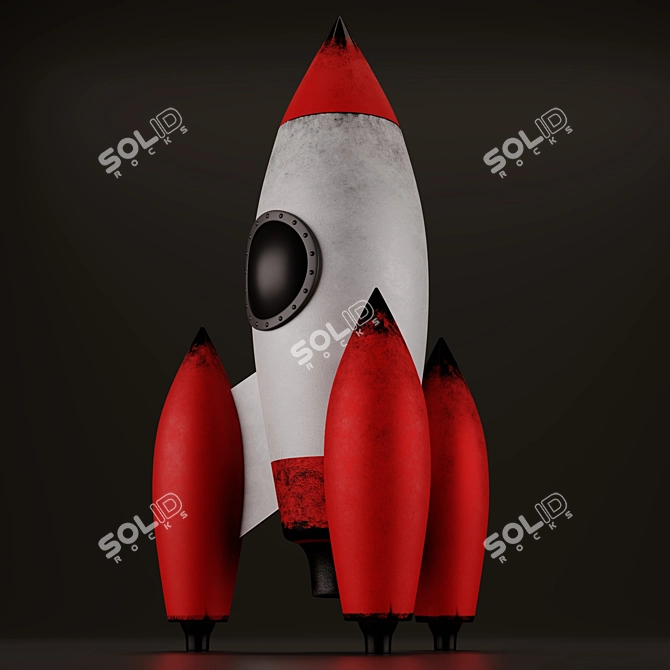 Space Blast Toy Rocket 3D model image 1
