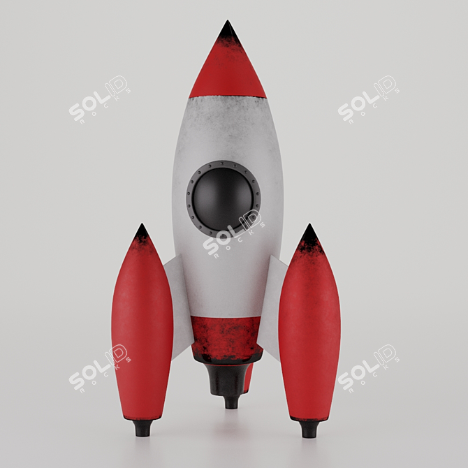Space Blast Toy Rocket 3D model image 4