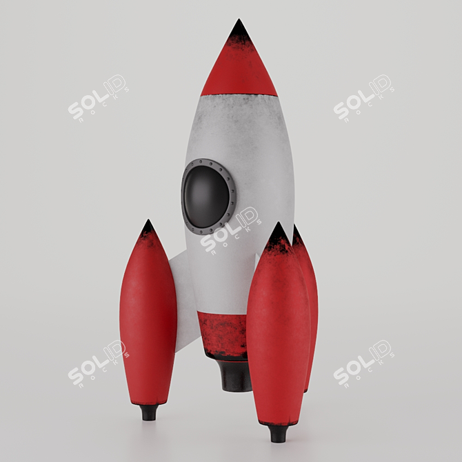 Space Blast Toy Rocket 3D model image 5