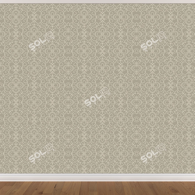 Seamless Wallpaper Set - 3 Colors 3D model image 3