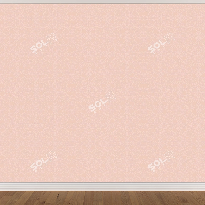 Seamless Wallpaper Set with 3 Colors 3D model image 3