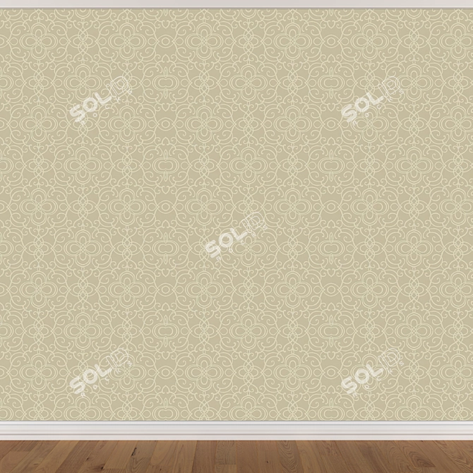 Seamless Wallpaper Set with 3 Colors 3D model image 4