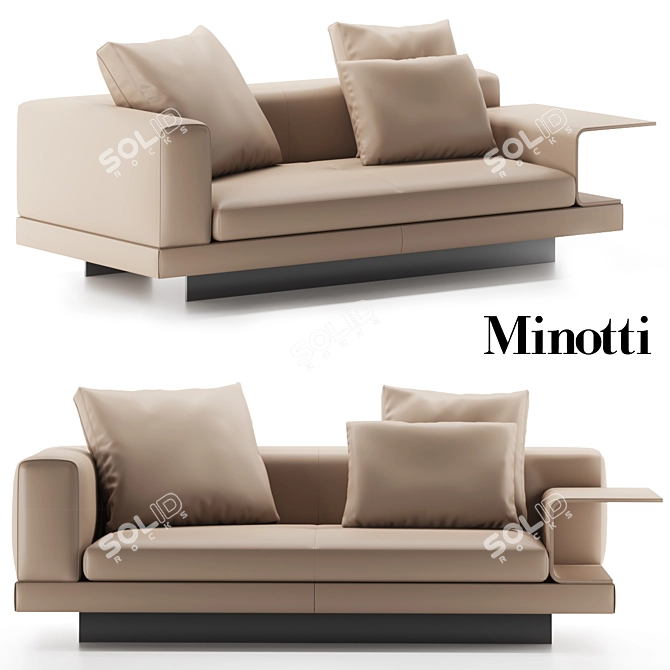 Luxury Minotti Connery Sofa 3D model image 1